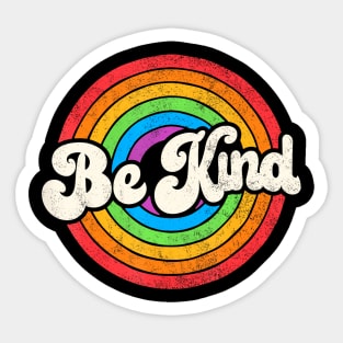 LGBTQ Be Kind Gay Pride LGBT Ally Flag Retro Sticker